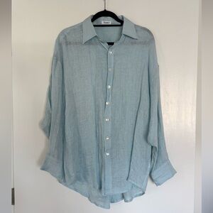 Vitamin A Linen La Playa Boyfriend Button Down